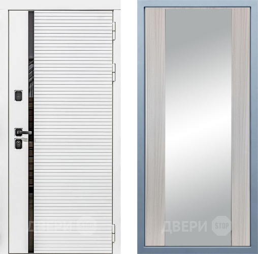 Дверь Дива МХ-45 Белая STR Д-15 Зеркало Сандал белый в Реутове