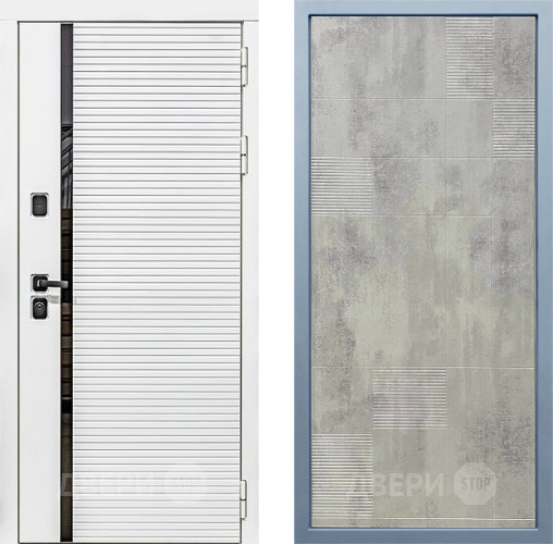 Входная металлическая Дверь Дива МХ-45 Белая STR Д-4 Бетон темный в Реутове