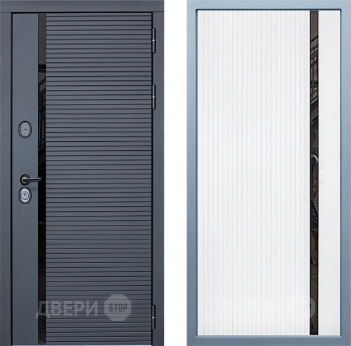 Входная металлическая Дверь Дива МХ-45 STR МХ-46 Белый матовый в Реутове
