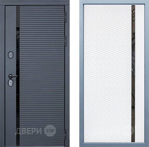 Входная металлическая Дверь Дива МХ-45 STR МХ-47 Белый матовый в Реутове