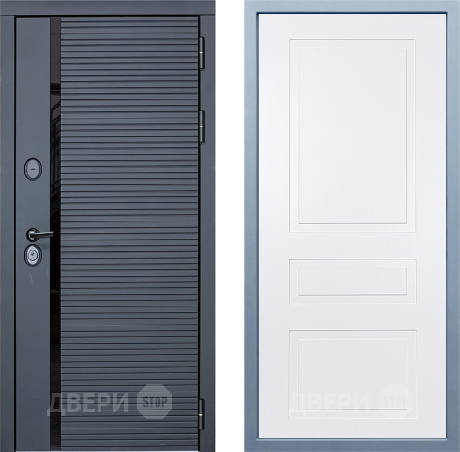 Входная металлическая Дверь Дива МХ-45 STR Н-13 Белый в Реутове