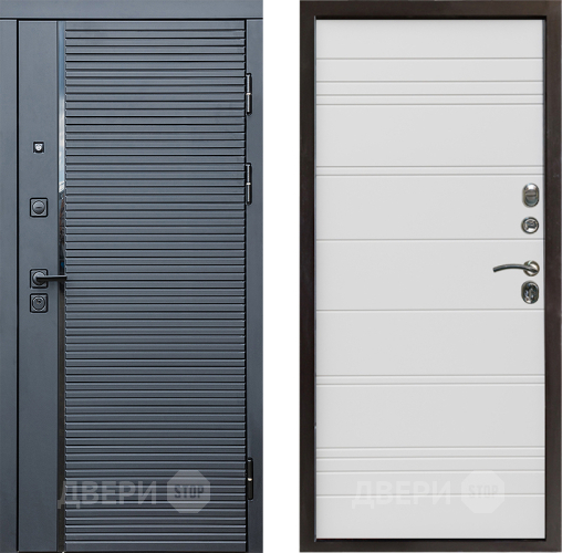 Входная металлическая Дверь Престиж Черная Линия Line Белый в Реутове