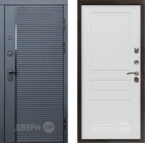 Входная металлическая Дверь Престиж Черная Линия Классика Лиственница белая в Реутове