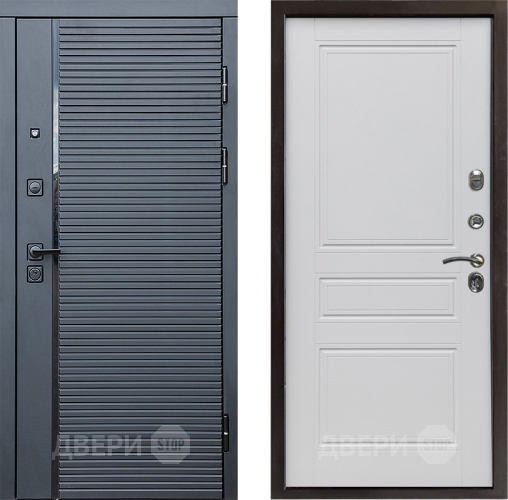 Входная металлическая Дверь Престиж Черная Линия Классика Белый матовый в Реутове