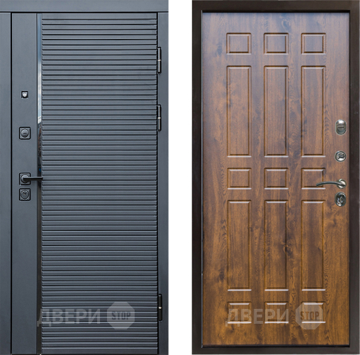 Входная металлическая Дверь Престиж Черная Линия Спарта Дуб в Реутове