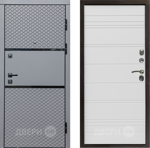 Входная металлическая Дверь Престиж Ромб Line Белый в Реутове