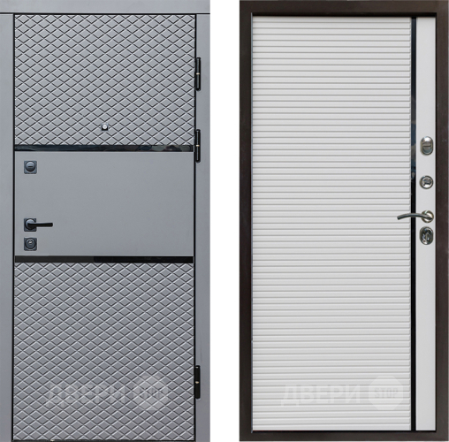 Входная металлическая Дверь Престиж Ромб Porte Белый в Реутове