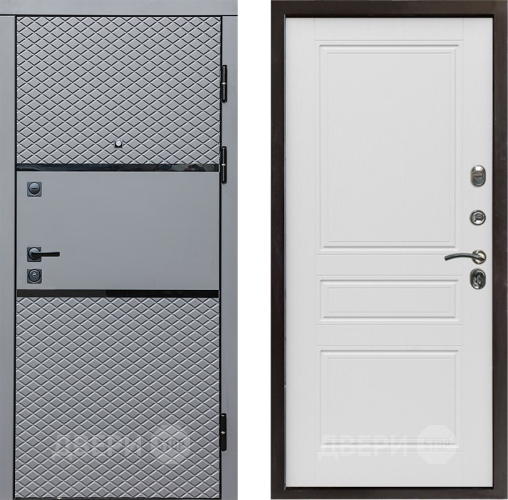 Входная металлическая Дверь Престиж Ромб Классика Лиственница белая в Реутове