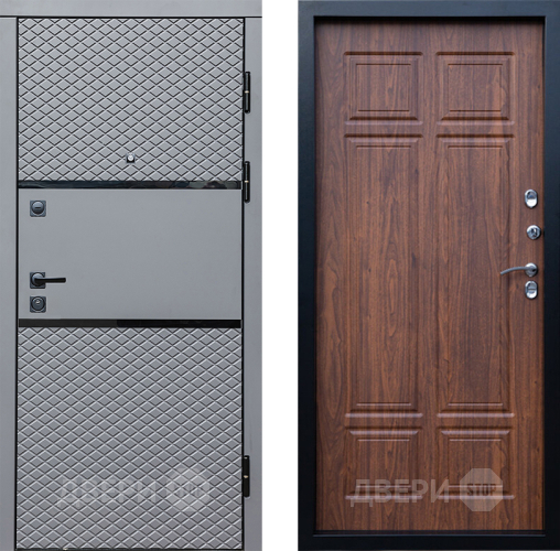 Входная металлическая Дверь Престиж Ромб Премиум Орех темный в Реутове