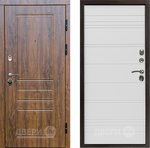 Входная металлическая Дверь Престиж Классика Дуб Line Белый в Реутове