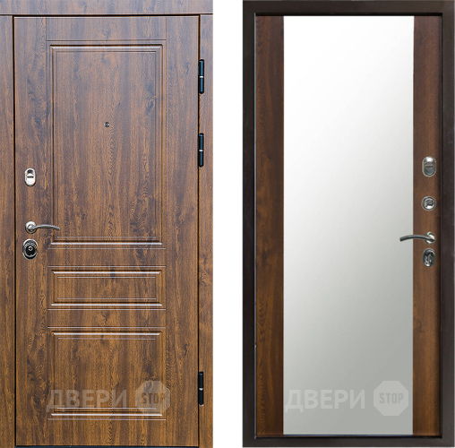 Входная металлическая Дверь Престиж Классика Дуб Зеркало Дуб в Реутове
