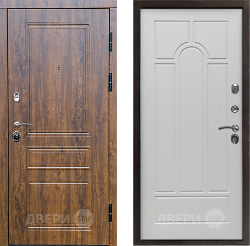 Входная металлическая Дверь Престиж Классика Дуб Арка Лиственница белая в Реутове