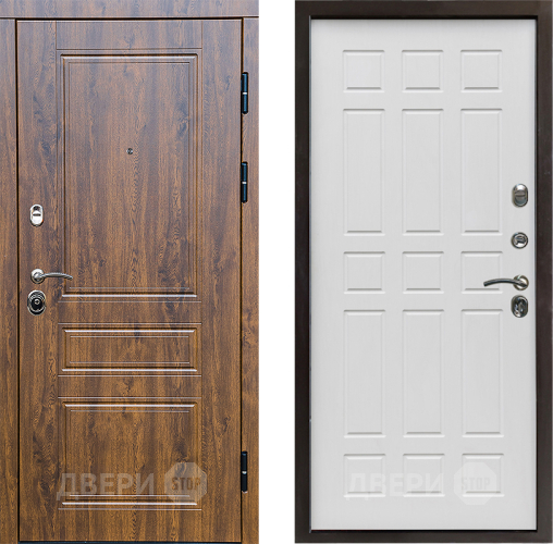 Входная металлическая Дверь Престиж Классика Дуб Спарта Белое дерево в Реутове