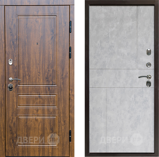 Входная металлическая Дверь Престиж Классика Дуб Горизонт Бетон светлый в Реутове