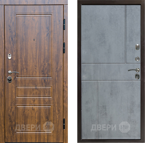 Входная металлическая Дверь Престиж Классика Дуб Горизонт Бетон темный в Реутове