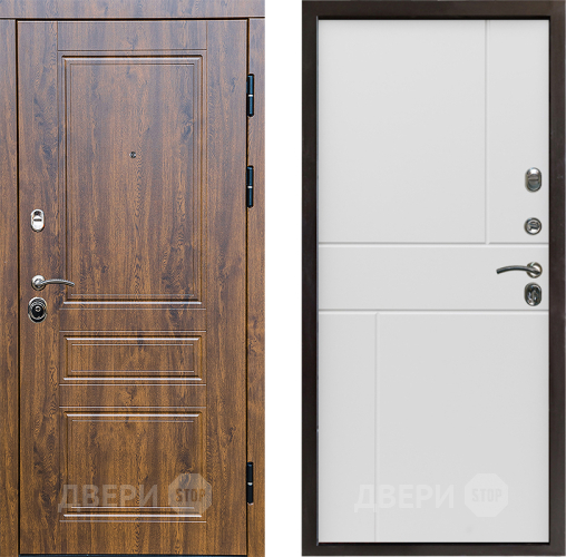 Входная металлическая Дверь Престиж Классика Дуб Горизонт Бетон белый в Реутове