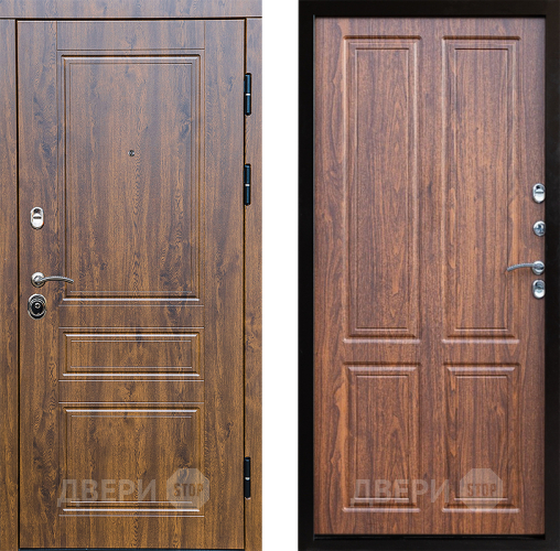 Входная металлическая Дверь Престиж Классика Дуб Премиум Орех светлый в Реутове