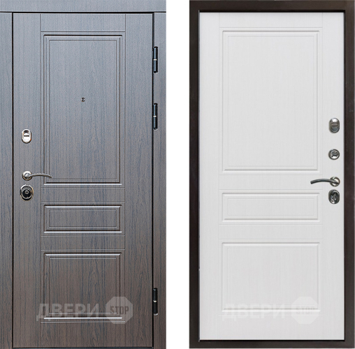 Входная металлическая Дверь Престиж Классика Венге Классика Белое дерево в Реутове