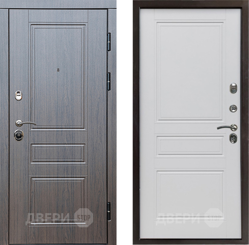 Входная металлическая Дверь Престиж Классика Венге Классика Белый матовый в Реутове