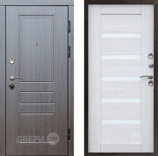 Входная металлическая Дверь Престиж Классика Венге Царга Лиственница белая в Реутове