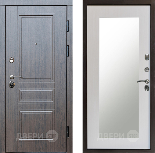 Входная металлическая Дверь Престиж Классика Венге Зеркло Пастораль Лиственница белая в Реутове