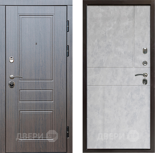 Входная металлическая Дверь Престиж Классика Венге Горизонт Бетон светлый в Реутове