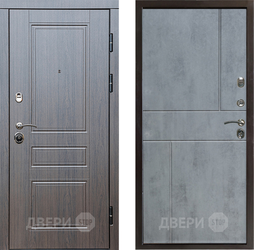 Входная металлическая Дверь Престиж Классика Венге Горизонт Бетон темный в Реутове
