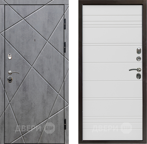 Входная металлическая Дверь Престиж Лучи Line Белый в Реутове