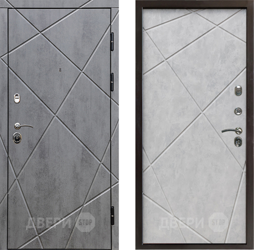 Входная металлическая Дверь Престиж Лучи Лучи Бетон светлый в Реутове