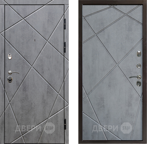 Входная металлическая Дверь Престиж Лучи Лучи Бетон темный в Реутове