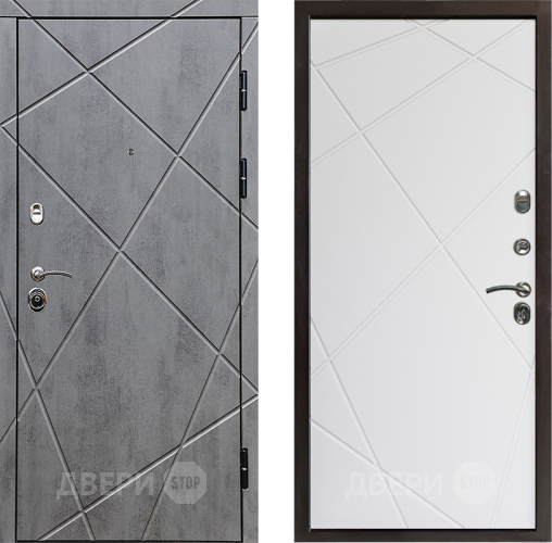 Входная металлическая Дверь Престиж Лучи Лучи Бетон белый в Реутове