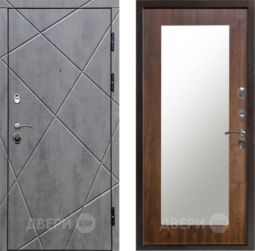 Входная металлическая Дверь Престиж Лучи Зеркло Пастораль Дуб в Реутове