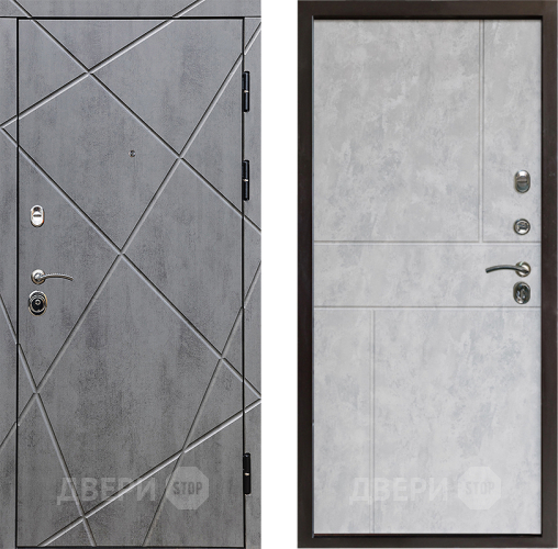 Входная металлическая Дверь Престиж Лучи Горизонт Бетон светлый в Реутове