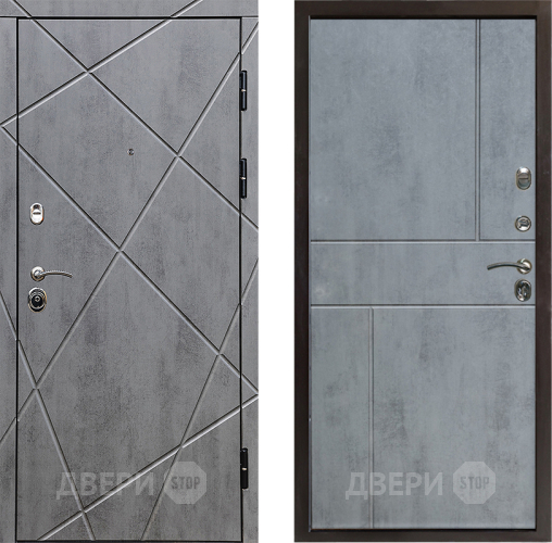 Входная металлическая Дверь Престиж Лучи Горизонт Бетон темный в Реутове