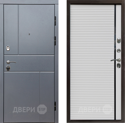 Входная металлическая Дверь Престиж Горизонт Грэй Porte Белый в Реутове