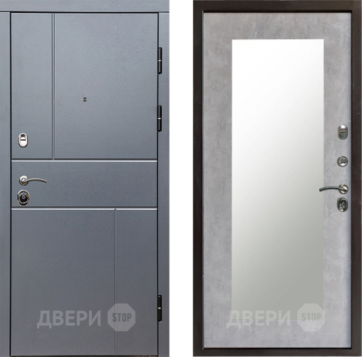Дверь Престиж Горизонт Грэй Зеркло Пастораль Бетон светлый в Реутове