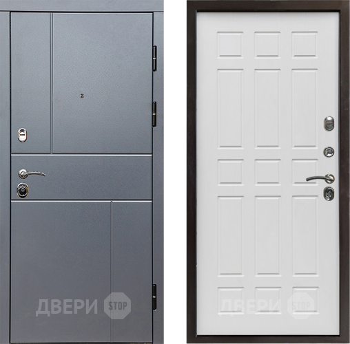 Входная металлическая Дверь Престиж Горизонт Грэй Спарта Белое дерево в Реутове