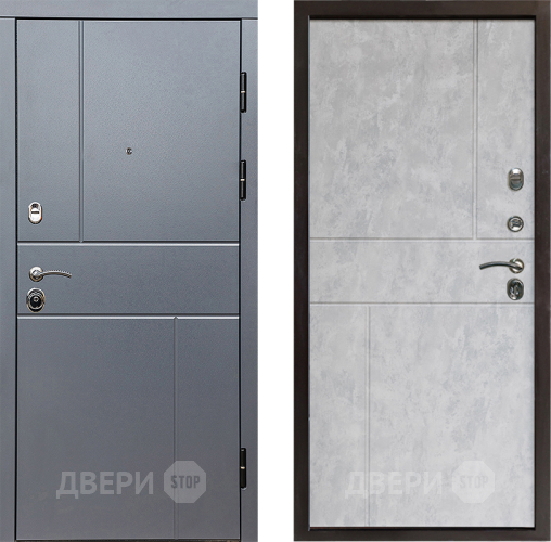 Входная металлическая Дверь Престиж Горизонт Грэй Горизонт Бетон светлый в Реутове
