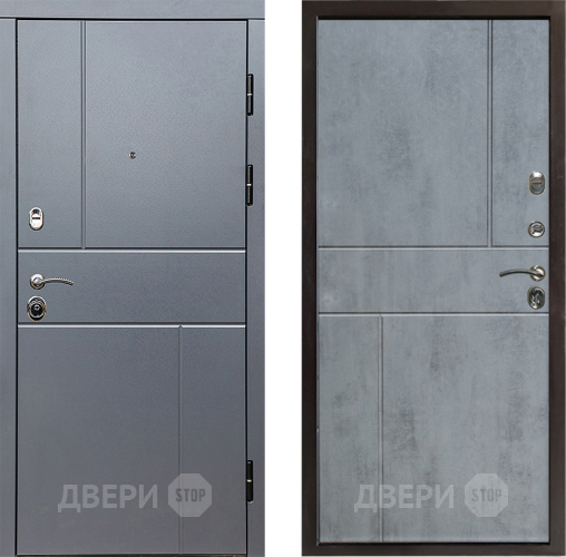 Входная металлическая Дверь Престиж Горизонт Грэй Горизонт Бетон темный в Реутове