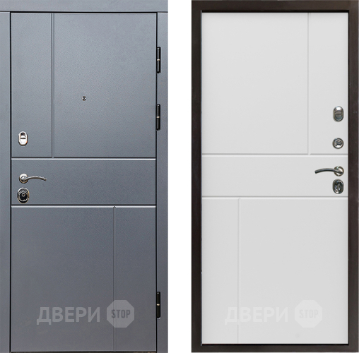 Входная металлическая Дверь Престиж Горизонт Грэй Горизонт Бетон белый в Реутове