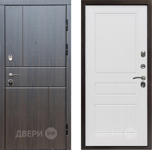 Входная металлическая Дверь Престиж Горизонт Венге Классика Белое дерево в Реутове