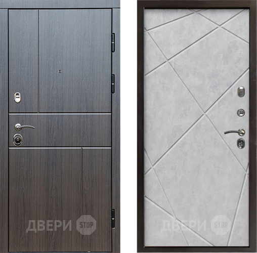 Входная металлическая Дверь Престиж Горизонт Венге Лучи Бетон светлый в Реутове