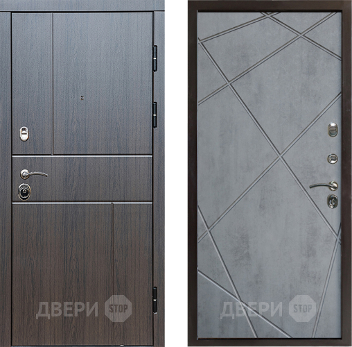 Входная металлическая Дверь Престиж Горизонт Венге Лучи Бетон темный в Реутове