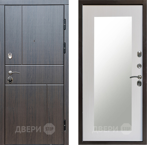 Входная металлическая Дверь Престиж Горизонт Венге Зеркло Пастораль Лиственница белая в Реутове