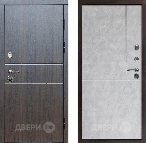 Входная металлическая Дверь Престиж Горизонт Венге Горизонт Бетон светлый в Реутове