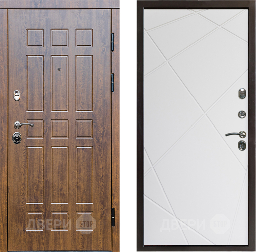 Входная металлическая Дверь Престиж Стандарт Лучи Бетон белый в Реутове