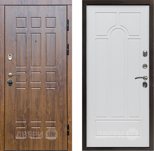 Входная металлическая Дверь Престиж Стандарт Арка Белое дерево в Реутове