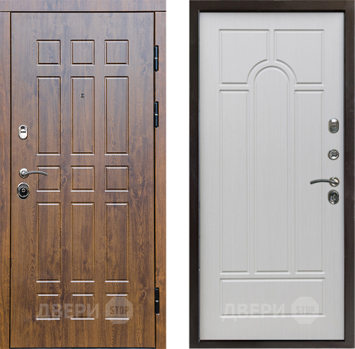 Входная металлическая Дверь Престиж Стандарт Арка Лиственница белая в Реутове