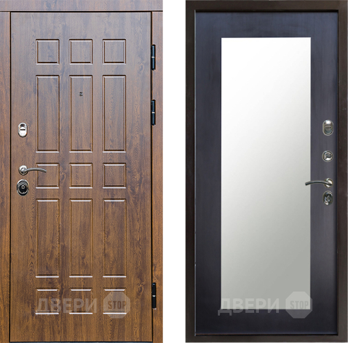 Входная металлическая Дверь Престиж Стандарт Зеркло Пастораль Венге в Реутове