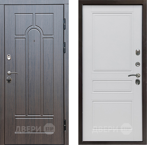 Входная металлическая Дверь Престиж Арка Классика Белый матовый в Реутове